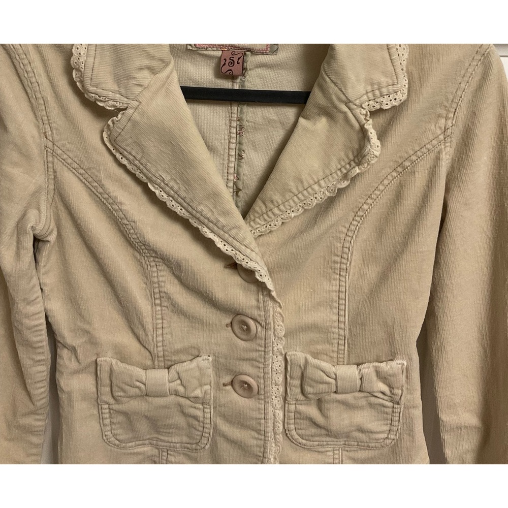 Vintage 90’s Pugh corduroy beige size small jacket. C